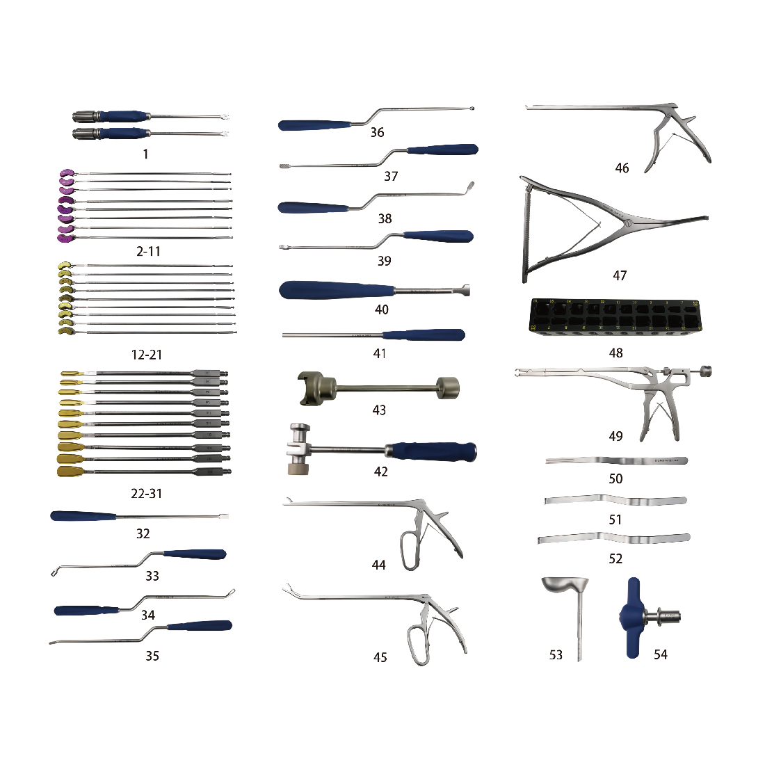 Набор инструментов для внутренней спинной системы фиксации